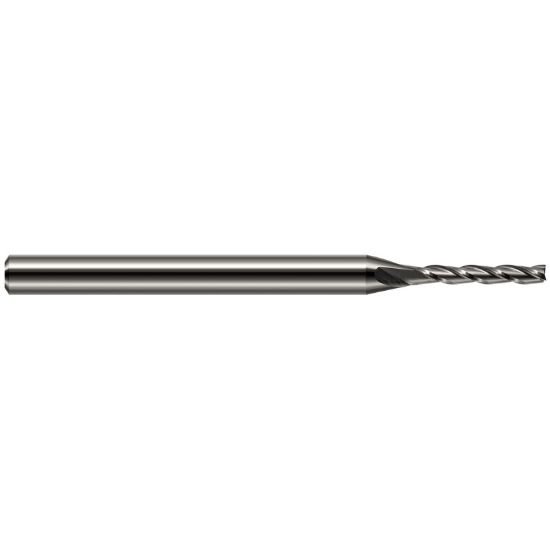 Picture of Harvey Tool 12735 Dia 0.035 LOC 0.1750 OAL2.50 End Mill Standard Flute Standard Helix Carbide Uncoated Single End Square Sharp